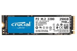 نمای روبرو SSD کروشیال P2 NVMe M.2 ظرفیت 250 گیگابایت