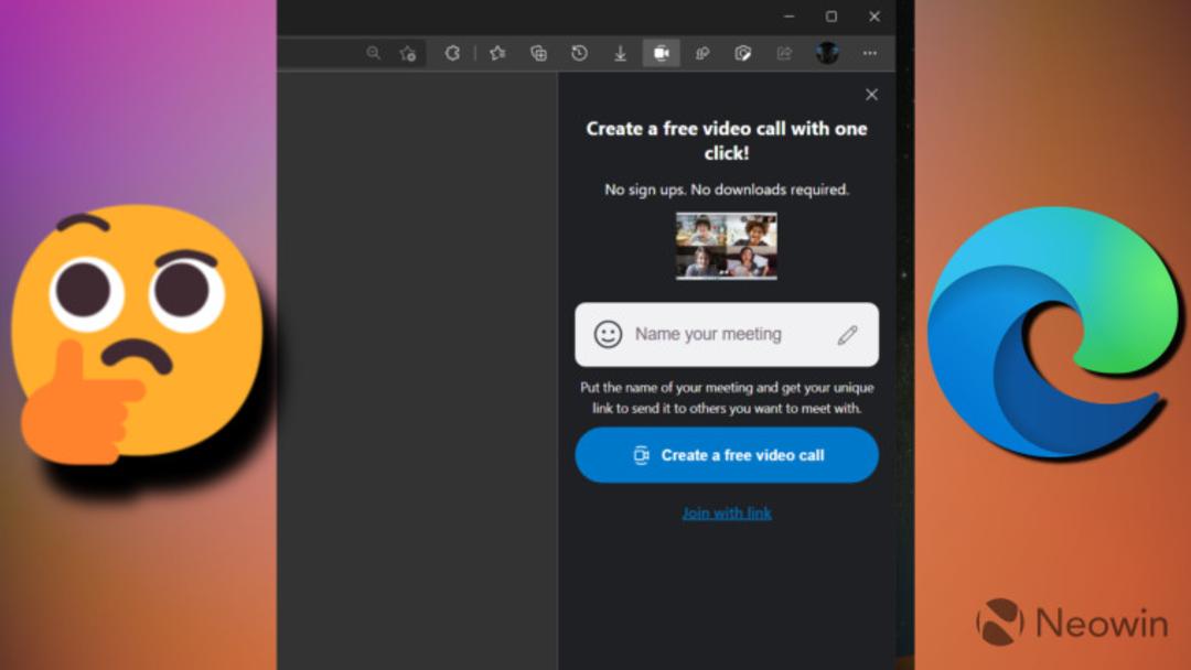 Skype Meet Now روی مرورگر اج