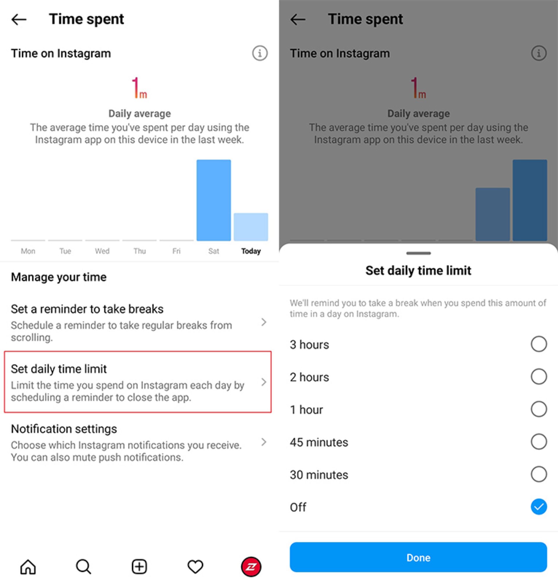 محدود کردن فعالیت در اینستاگرام