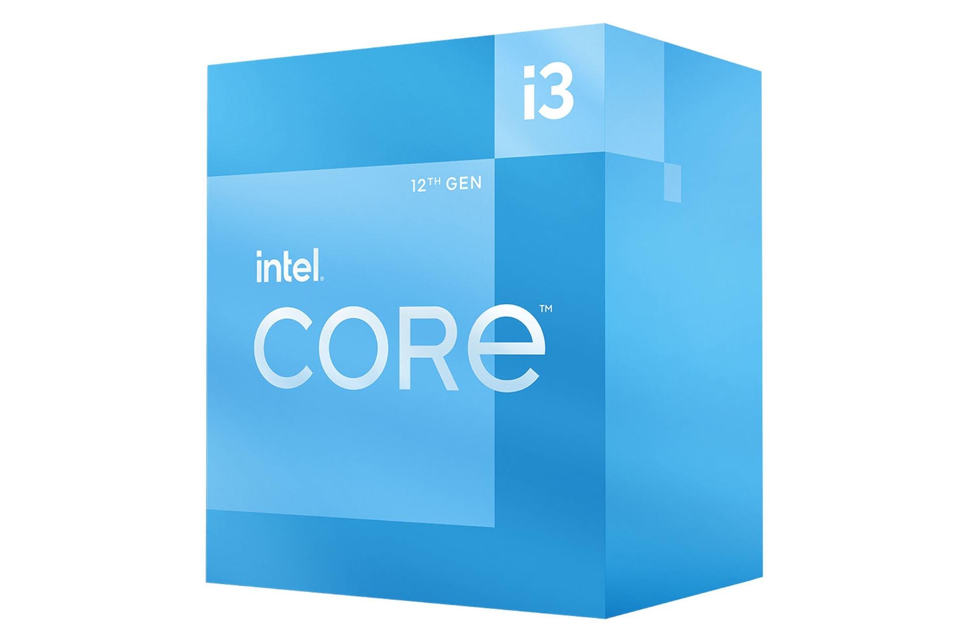 نمای راست جعبه پردازنده اینتل Core i3 نسل دوازدهم / Intel Core i3 12th Gen