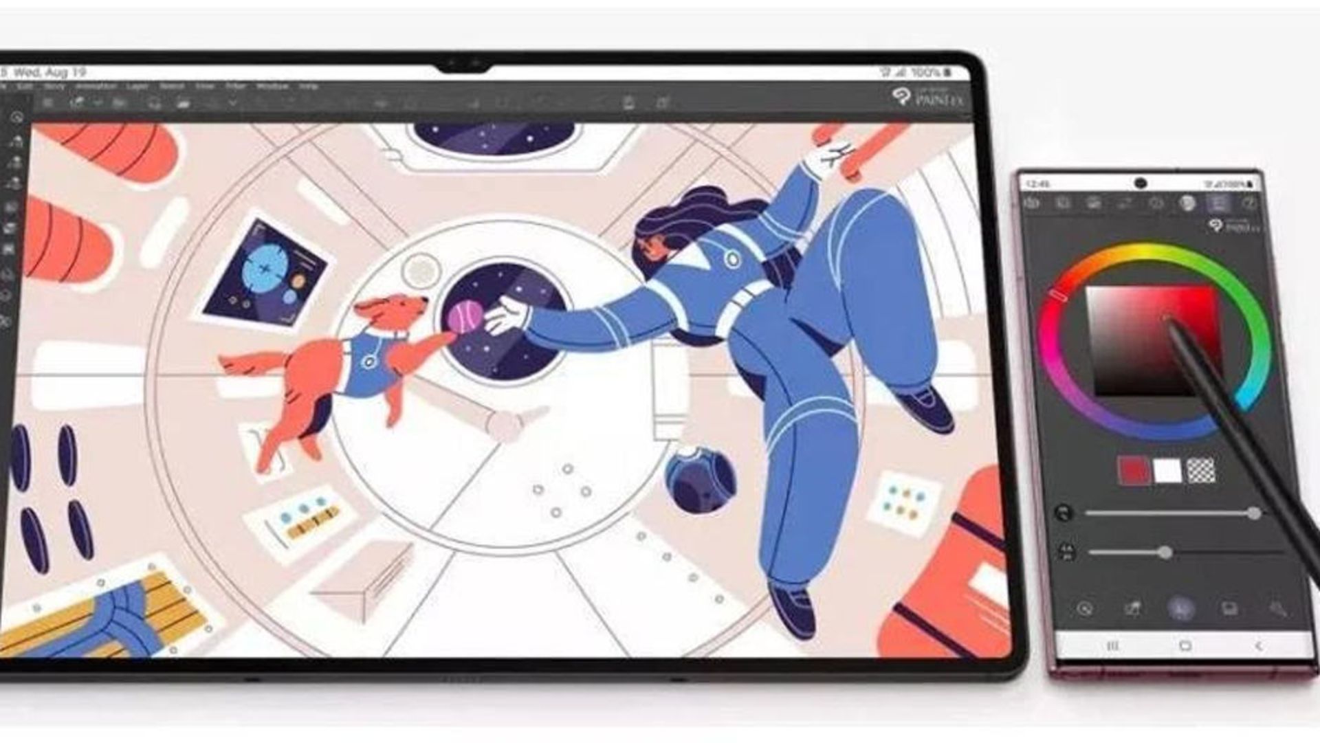 گلکسی تب S8 اولترا در کنار گلکسی S22 اولترا تصویر فاش شده