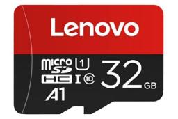 نمای روبرو مموری کارت لنوو microSDHC با ظرفیت 32 گیگابایت کلاس 10