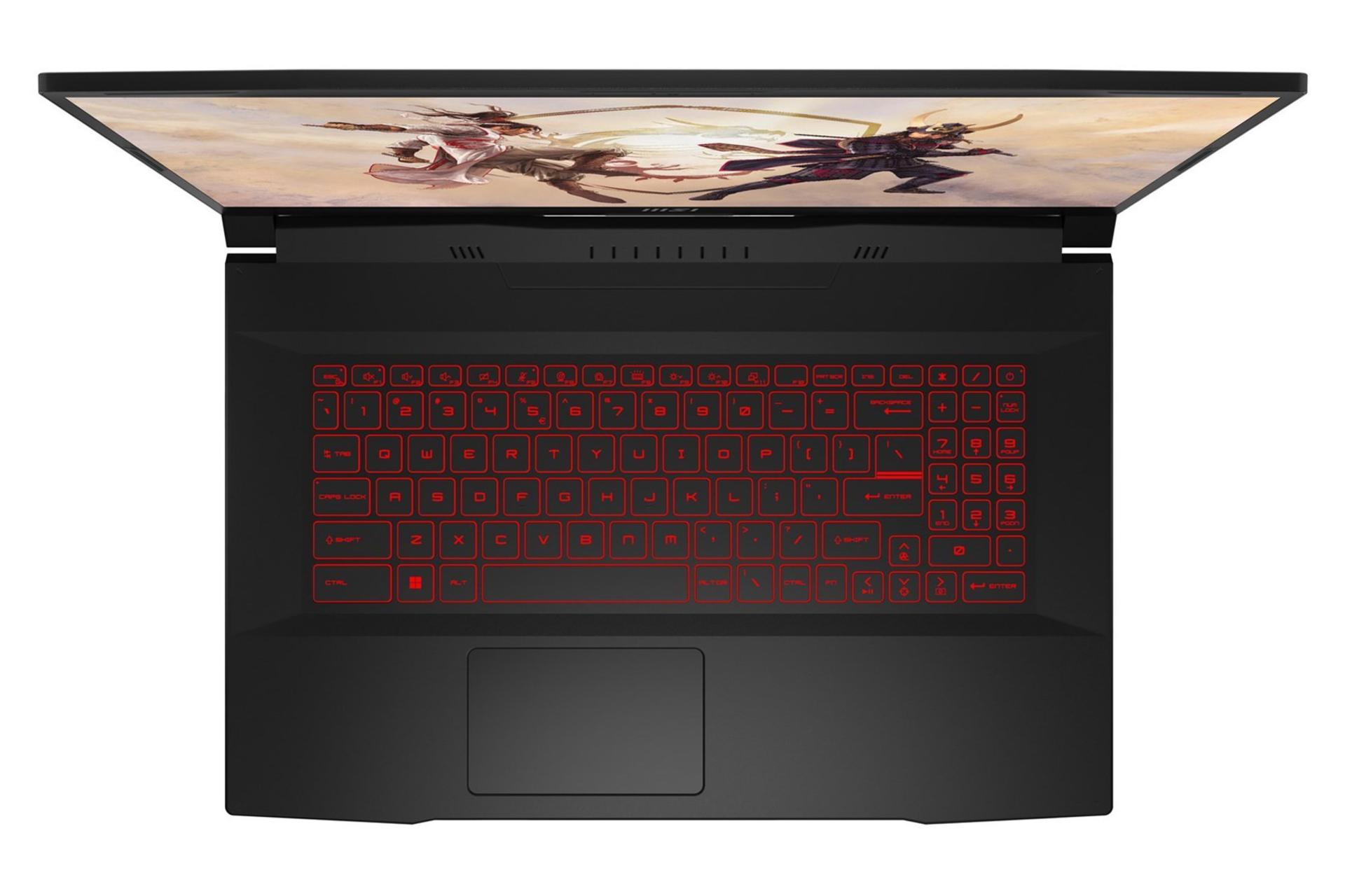 نمای بالا لپ تاپ Katana GF76 12UE ام اس آی