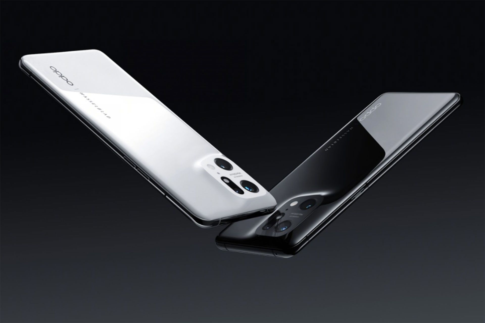 گوشی هوشمند Find X5 Pro در رنگ های مشکی و سفید