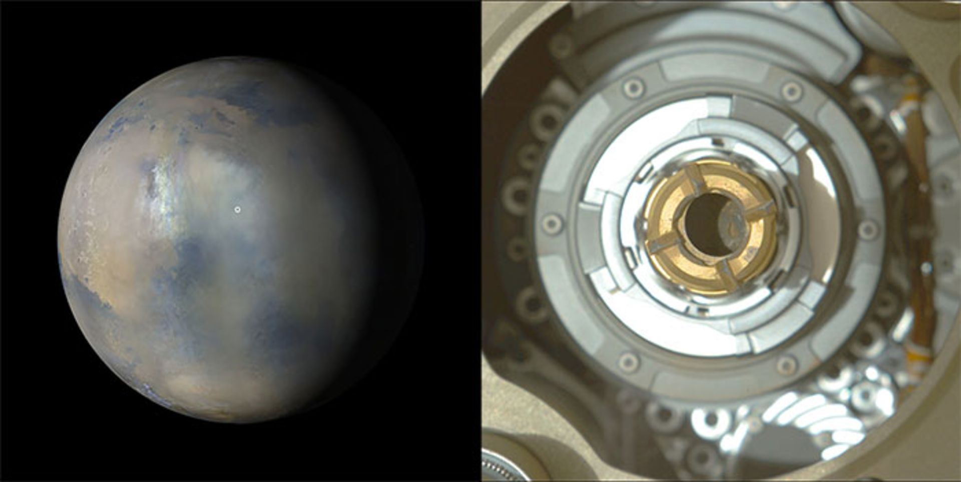 طوفان گرد و غبار مریخی از دید پرسویرنس و مدارپیمای مریخ