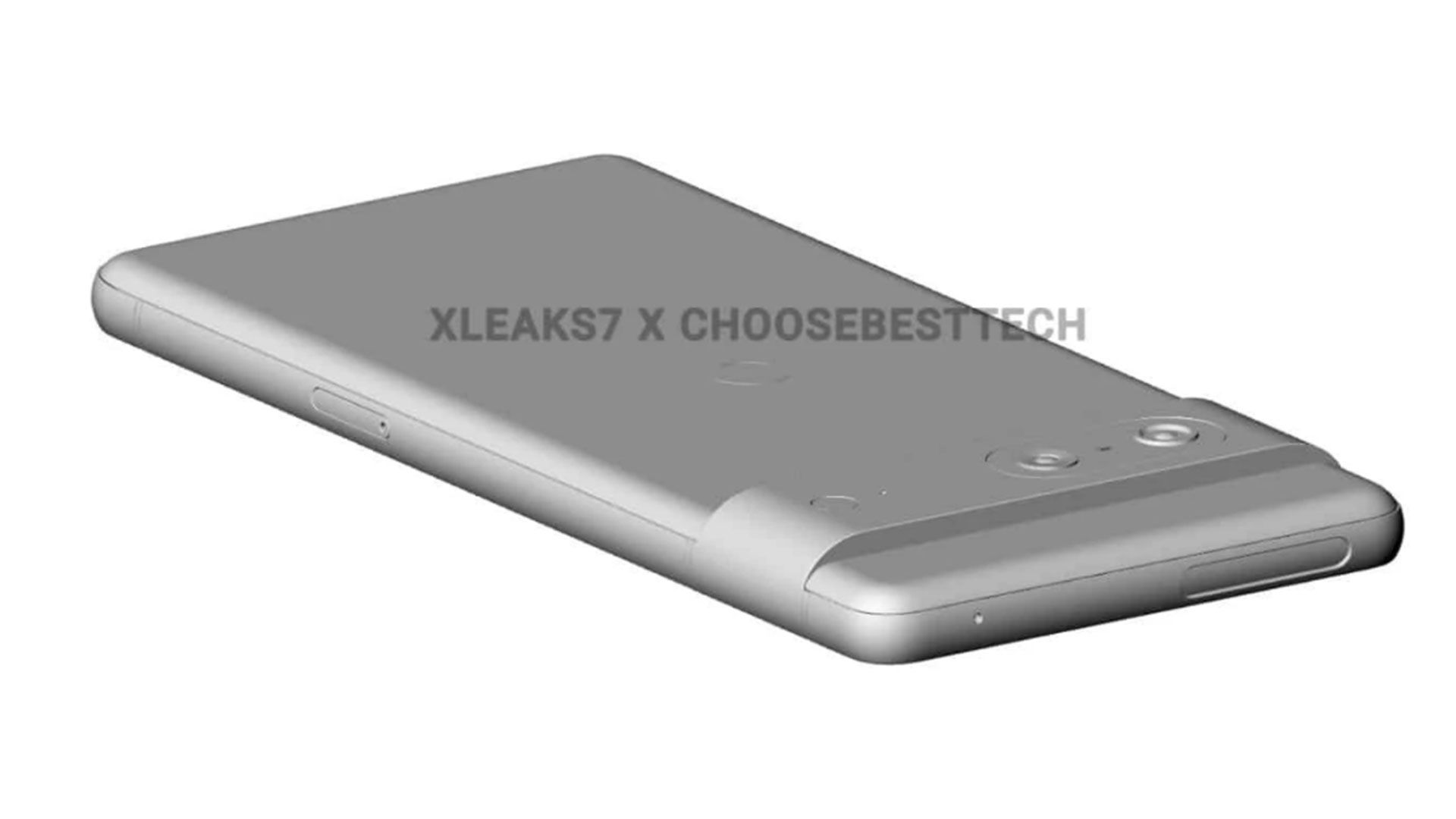 رندر فرضی پیکسل ۷ گوگل پنل پشتی