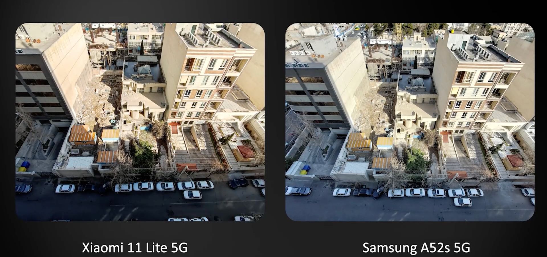مقایسه دوربین گلکسی A52s 5G و شیائومی ۱۱ لایت 5G