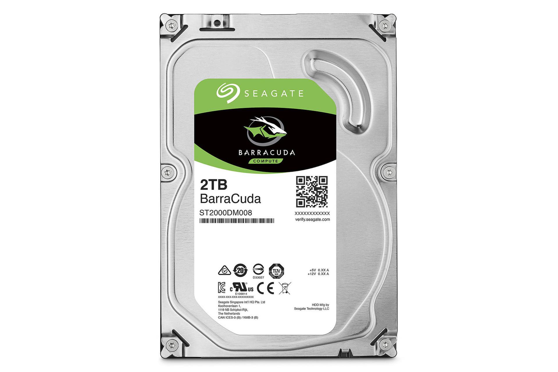 نمای پشت هارد دیسک سیگیت BarraCuda ST2000DM008 ظرفیت 2 ترابایت