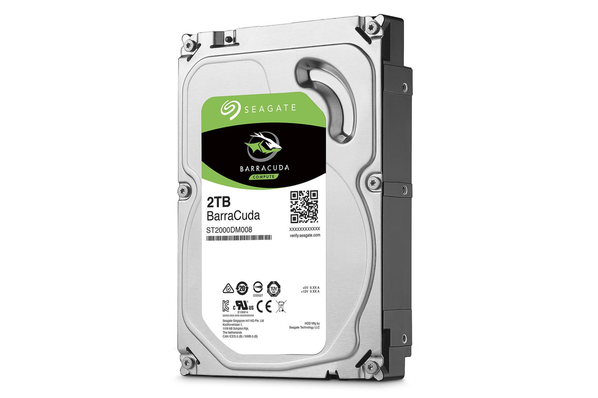 نمای جانبی هارد دیسک سیگیت BarraCuda ST2000DM008 ظرفیت 2 ترابایت