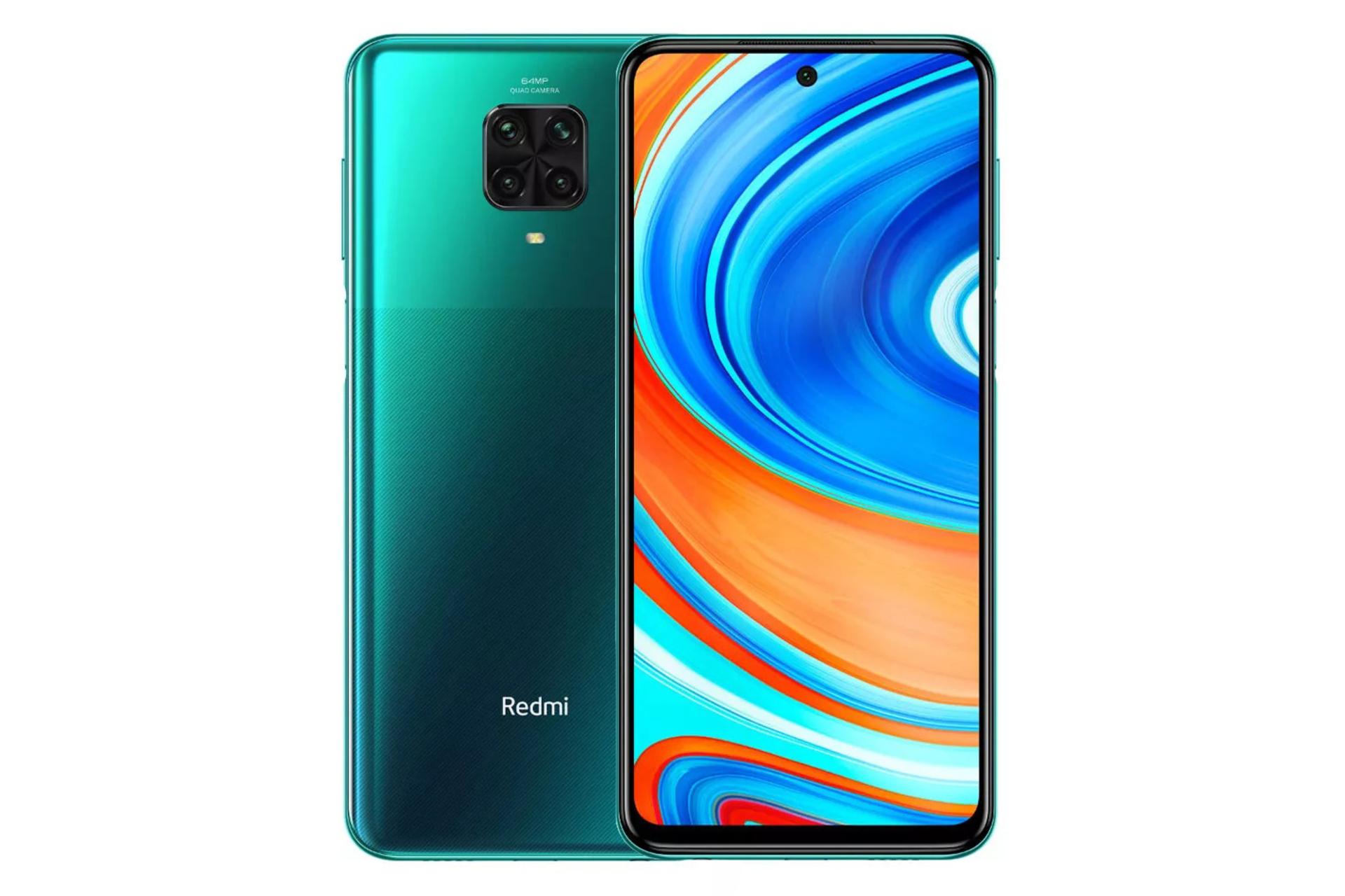 نمای روبرو و پشت ردمی نوت 9 پرو شیائومی / xiaomi redmi note 9 pro