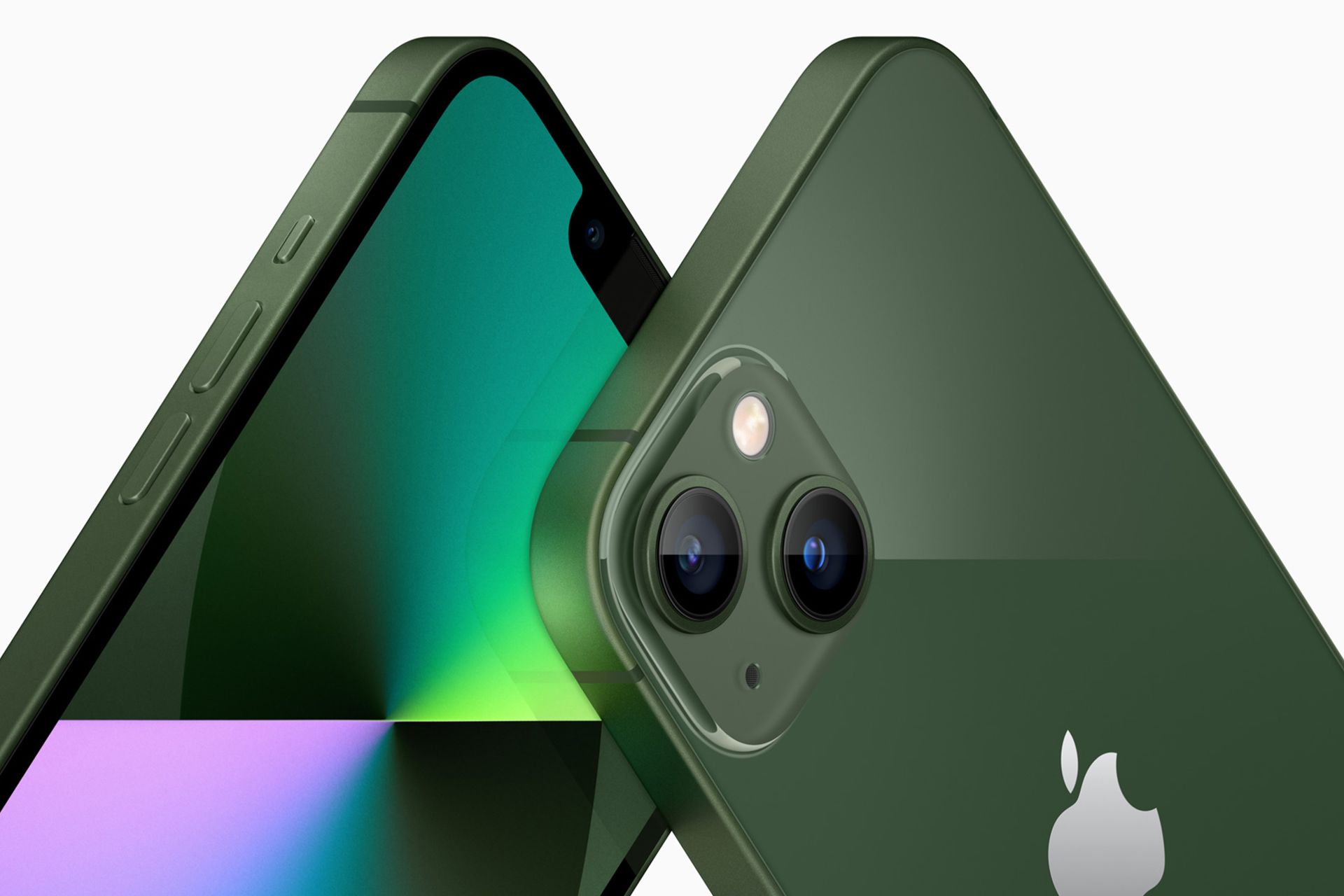 مدل سبز آیفون ۱۳ اپل / iPhone 13 از نمای نزدیک