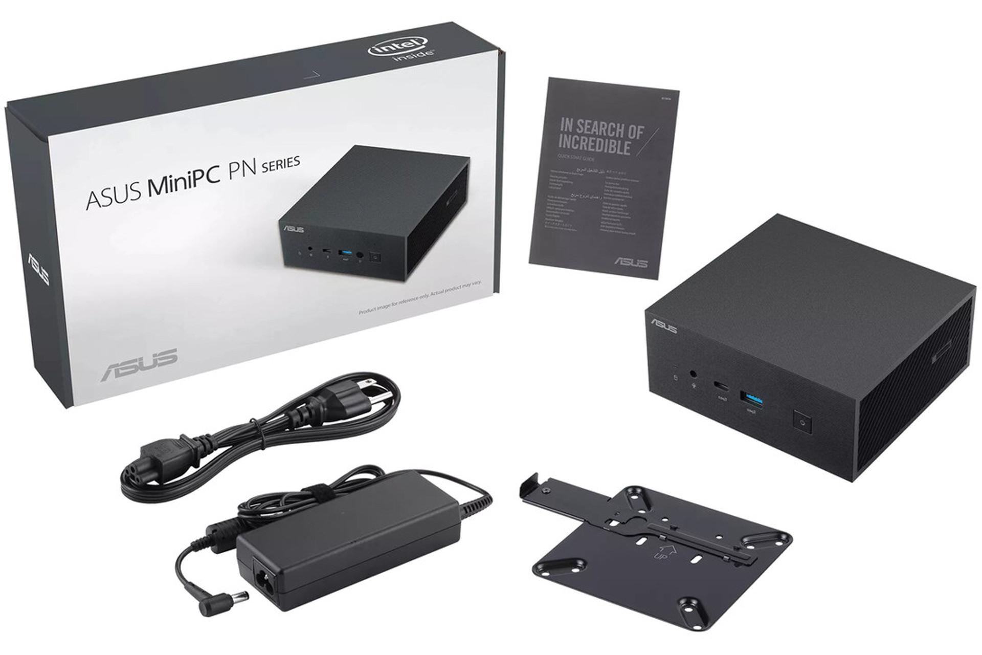 محتویات جعبه مینی کامپیوتر ایسوس PN63-S1