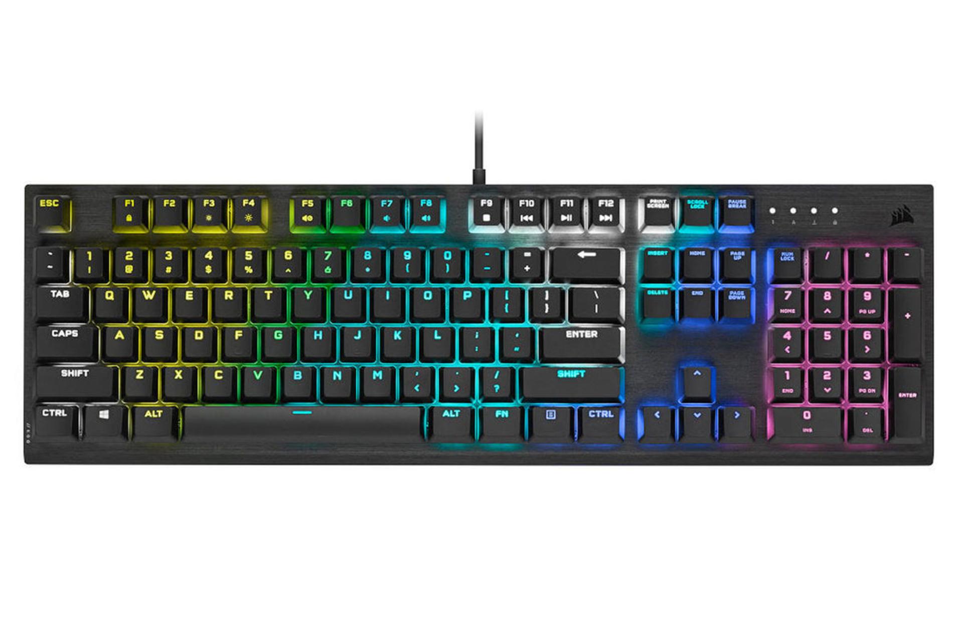 نمای روبرو کیبورد کورسیر K60 RGB Pro