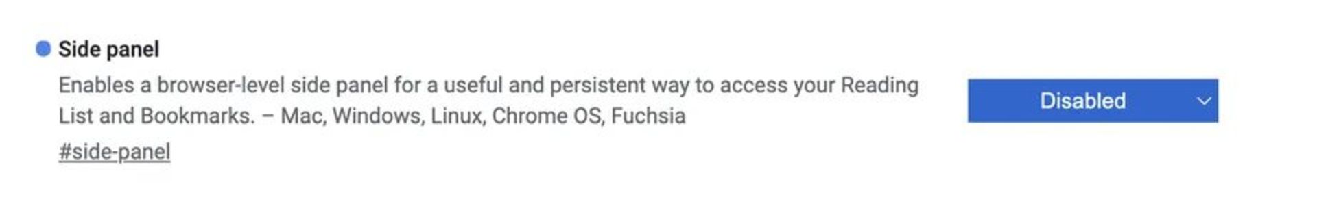 غیرفعال کردن پنل کناری جدید کروم