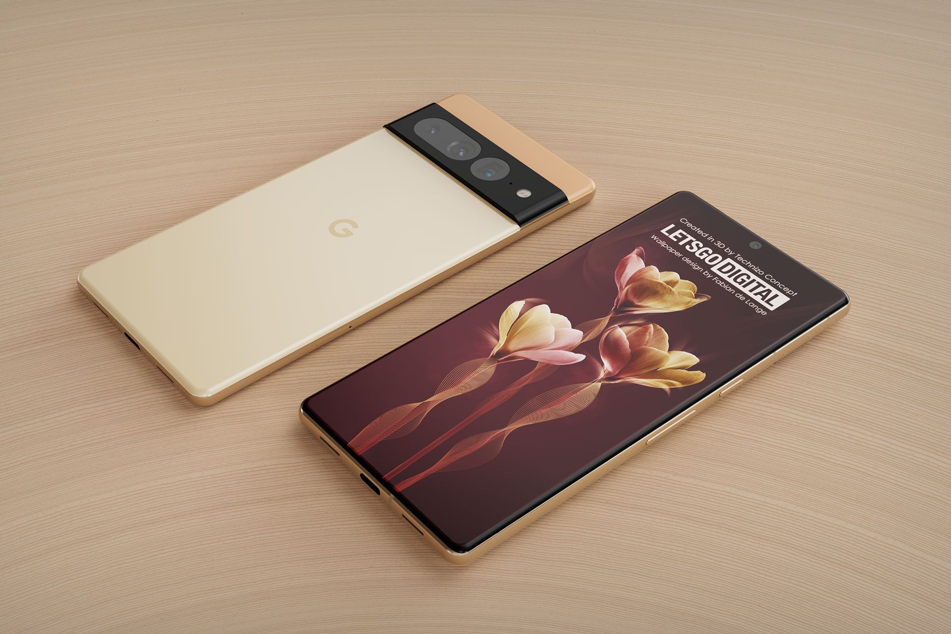 پنل پشتی و نمایشگر رندر پیکسل ۷ پرو