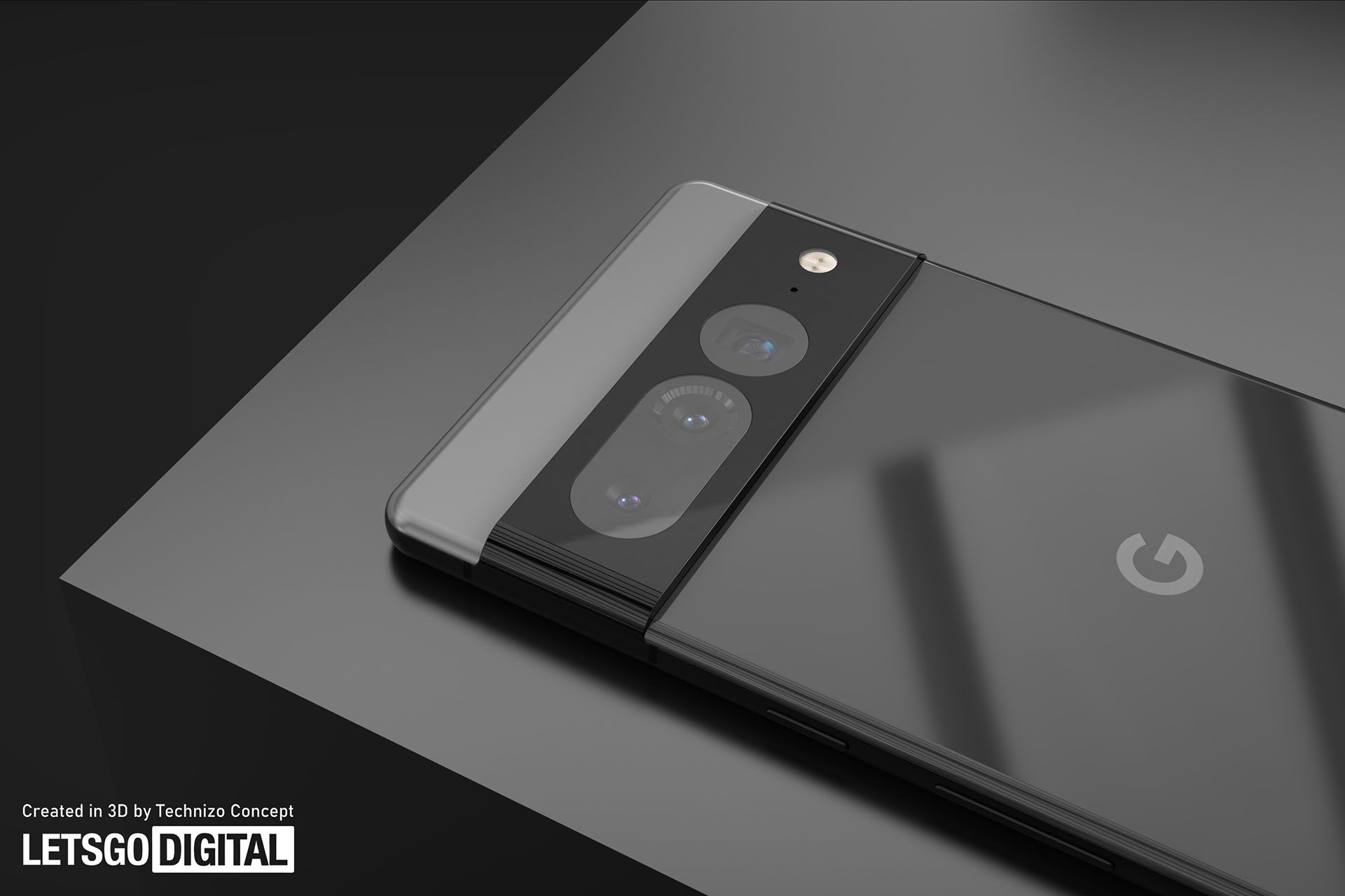 پنل پشتی رندر پیکسل ۷ پرو به رنگ مشکی