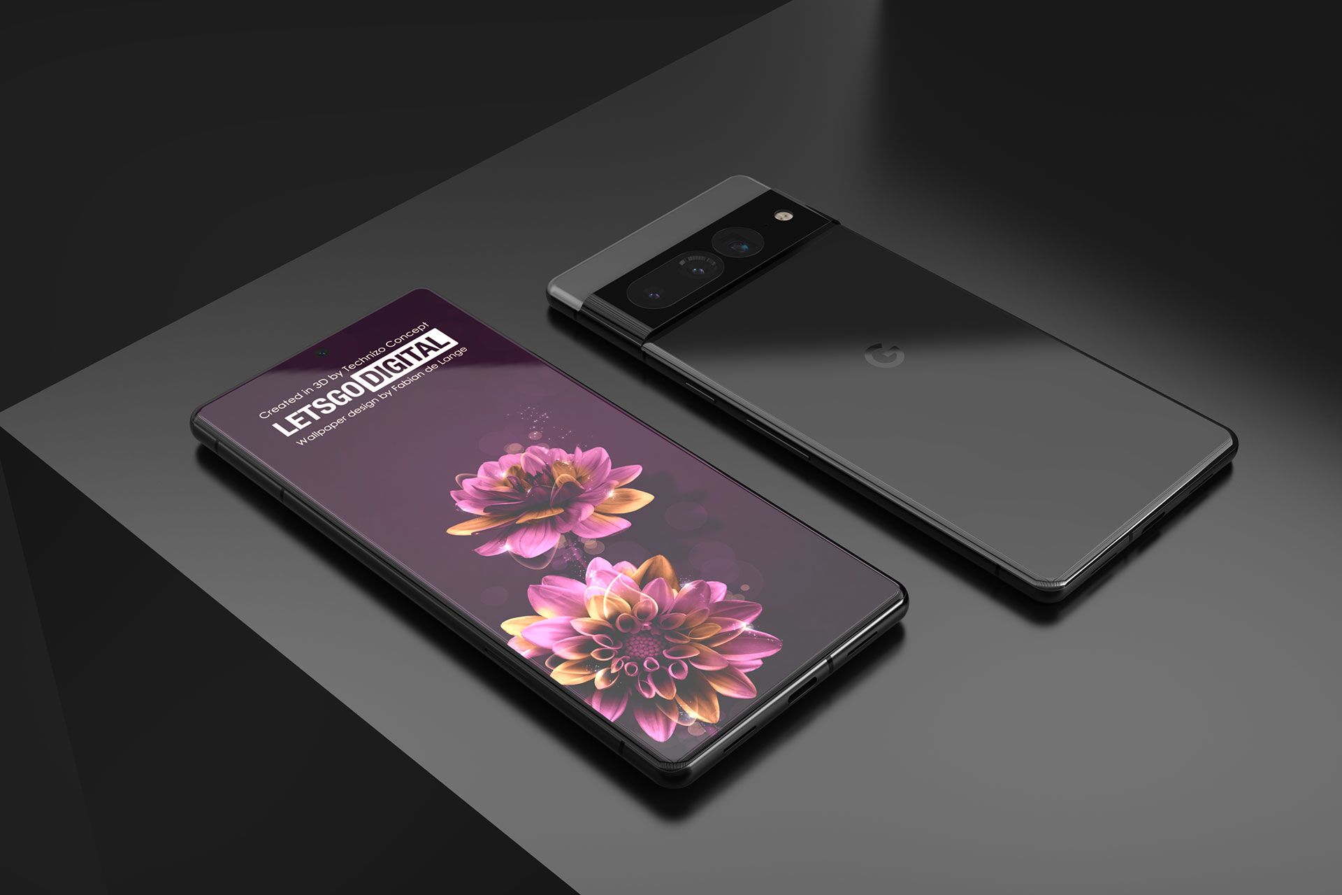 پنل پشتی و نمایشگر رندر پیکسل ۷ پرو به رنگ مشکی