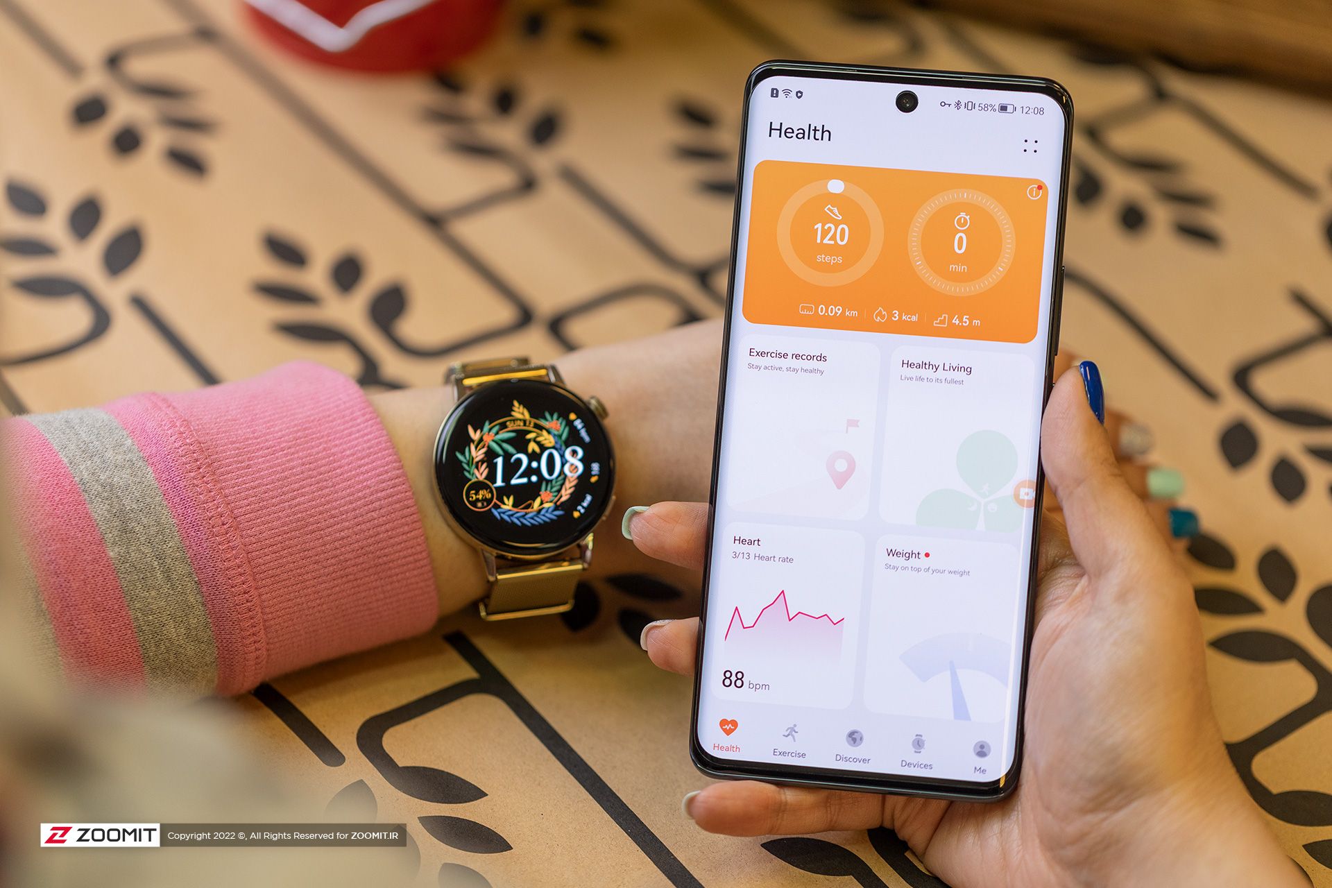 اپ Huawei Health و هواوی واچ جی تی ۳