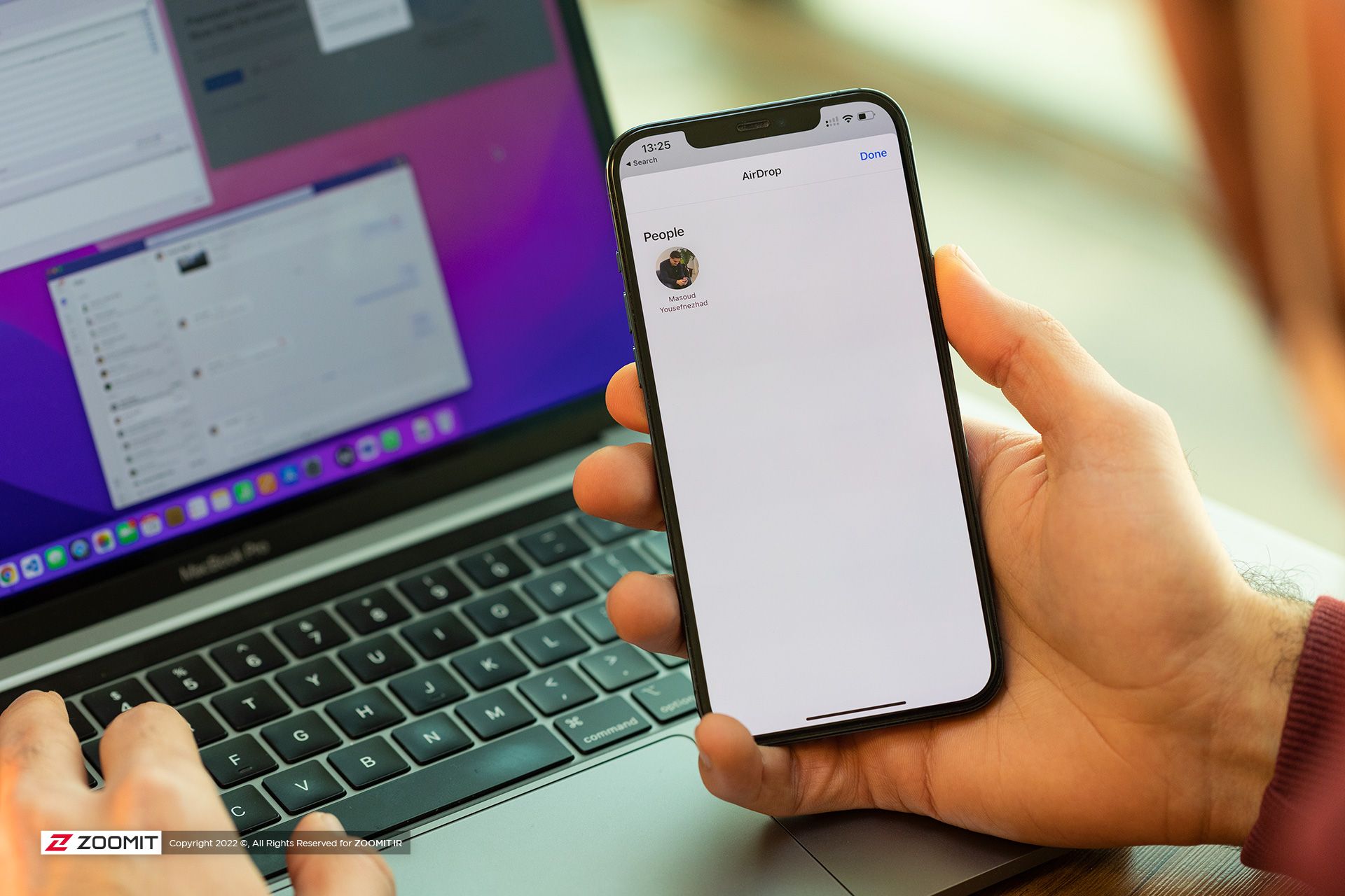 یکپارچگی عالی در اکوسیستم اپل - انتقال فایل بین آیفون و مک‌بوک با Airdrop