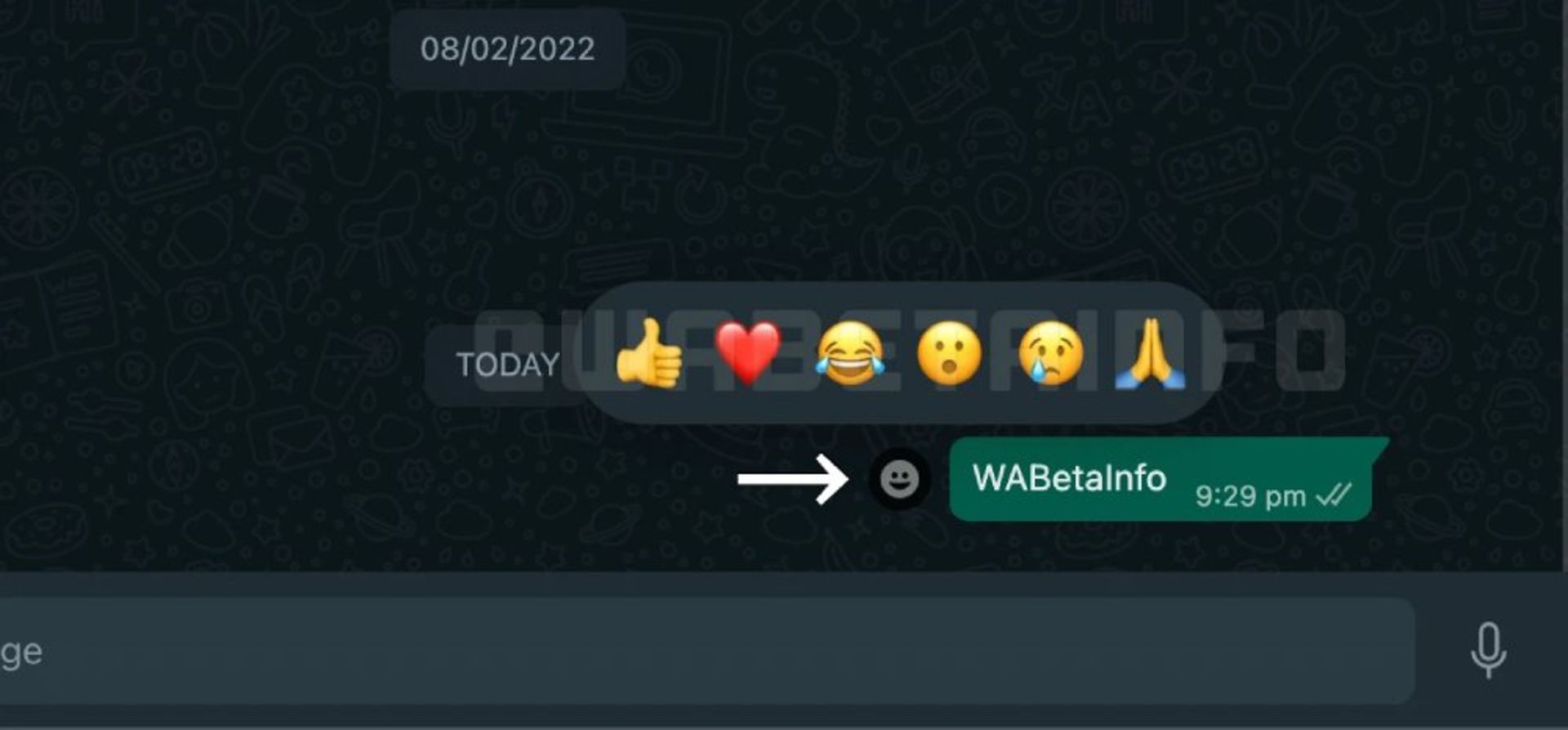 قابلیت واکنش به پیام ها در واتساپ