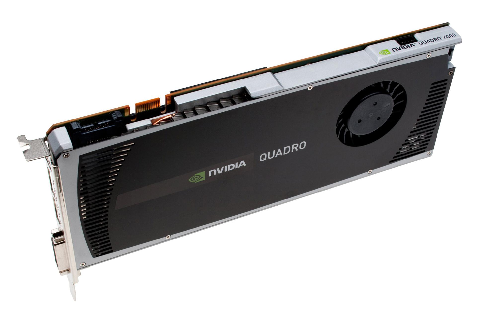 کارت گرافیک انویدیا Quadro K4000 نمای بالای جانبی