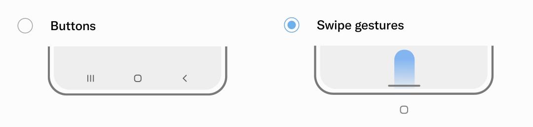 ژست‌های ناوبری One UI