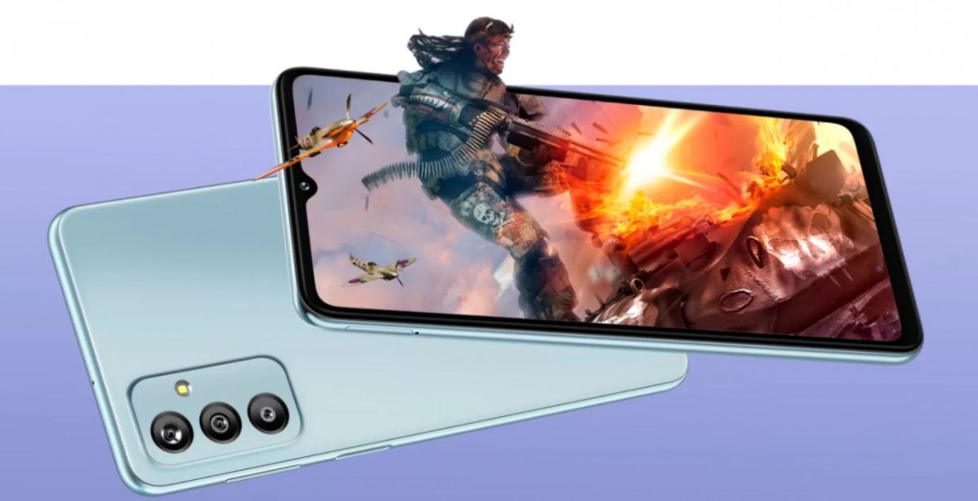 گلکسی F23 از نمای جلو و پشت