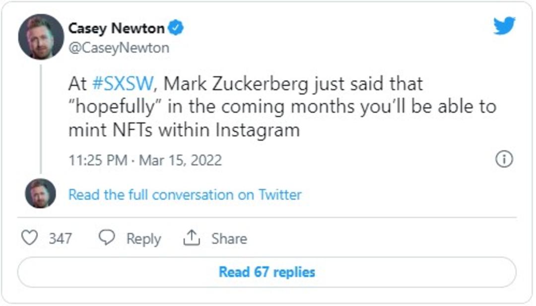 Casey Newton tweet