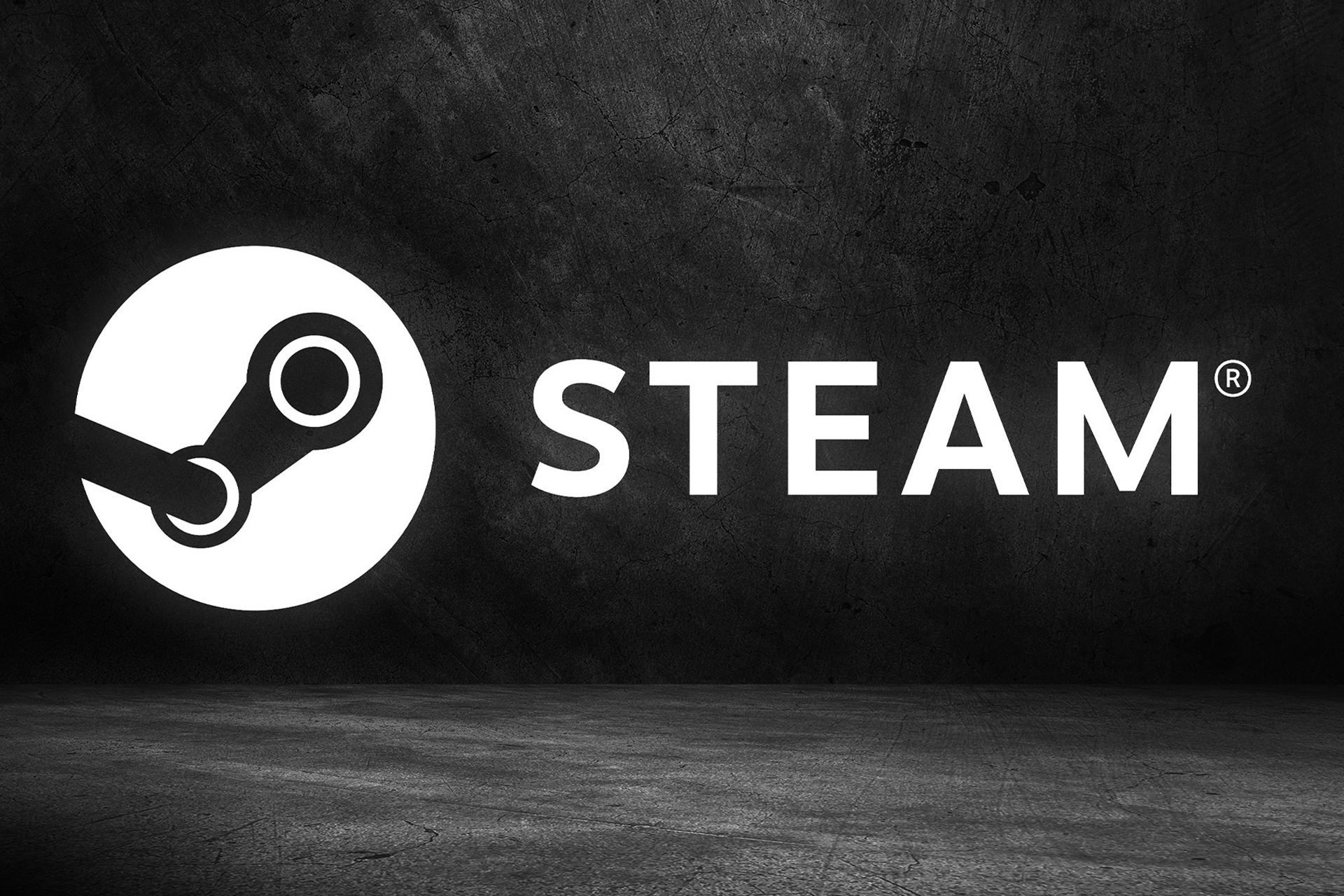 لوگو استیم / Steam در پس زمینه تاریک