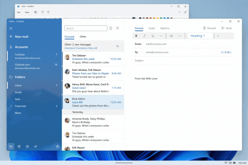 انیمیشن های روان ویندوز ۱۱ در تبلت