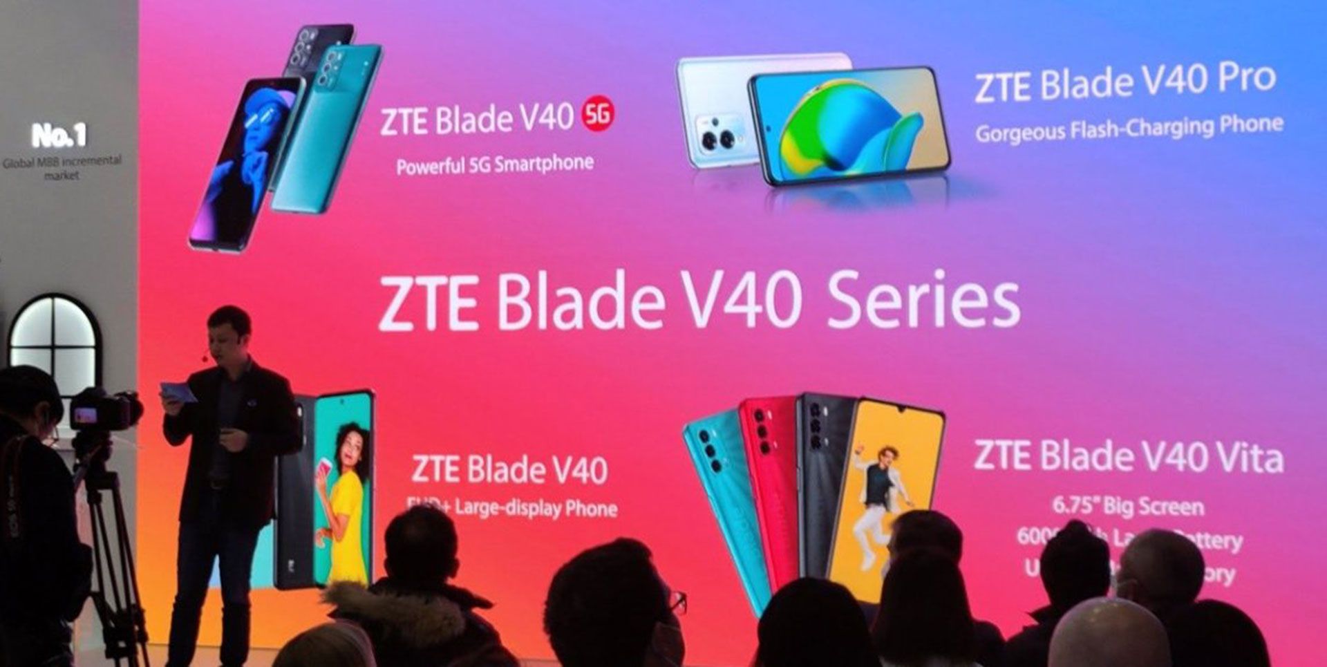 سخنگوی ZTE در حال معرفی چهار مدل ZTE Blade V40 