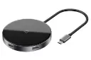 نمای روبرو شارژر باسئوس USB-C Circular Mirror Wireless Charger Hub
