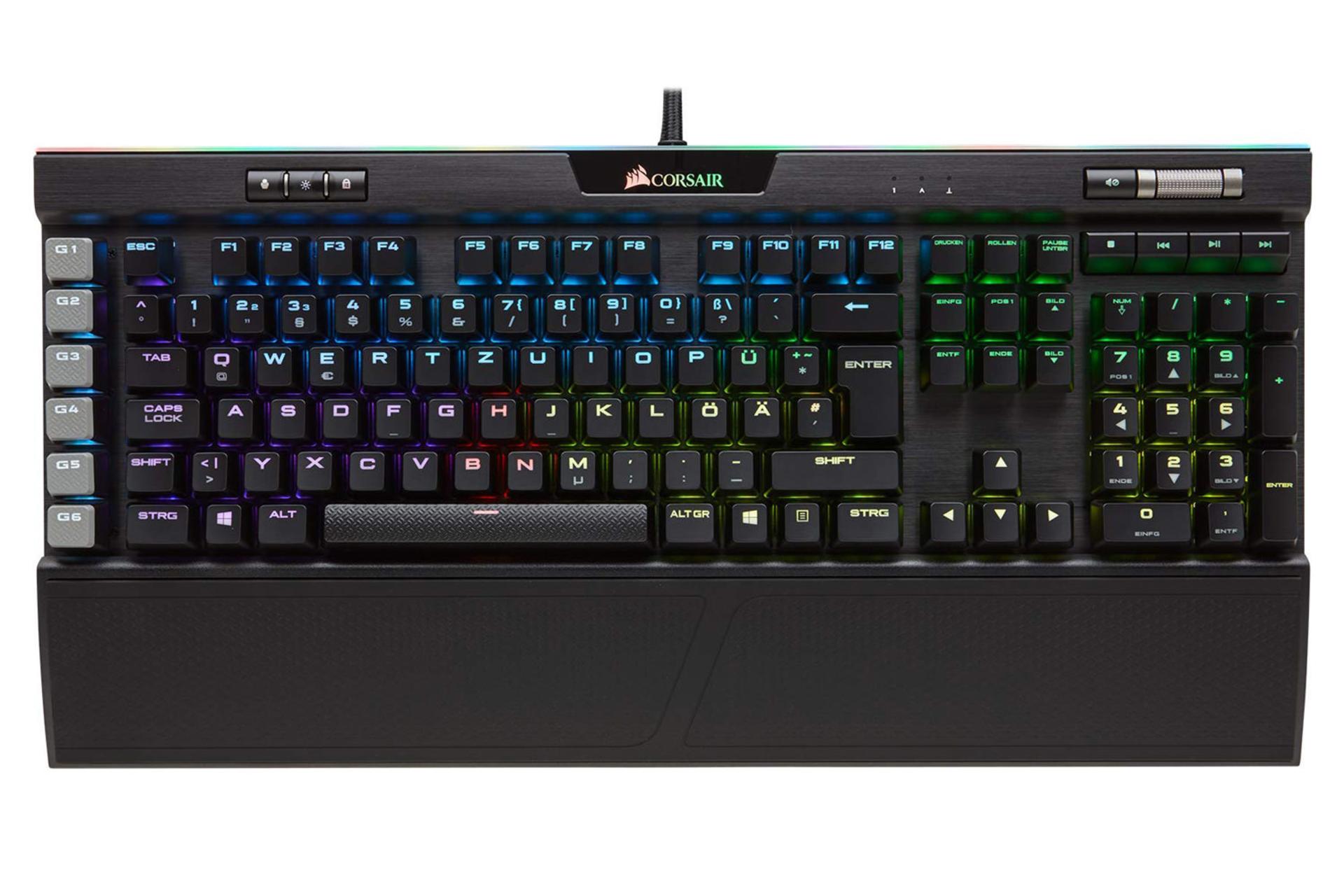 نمای روبرو کیبورد کورسیر K95 RGB PLATINUM