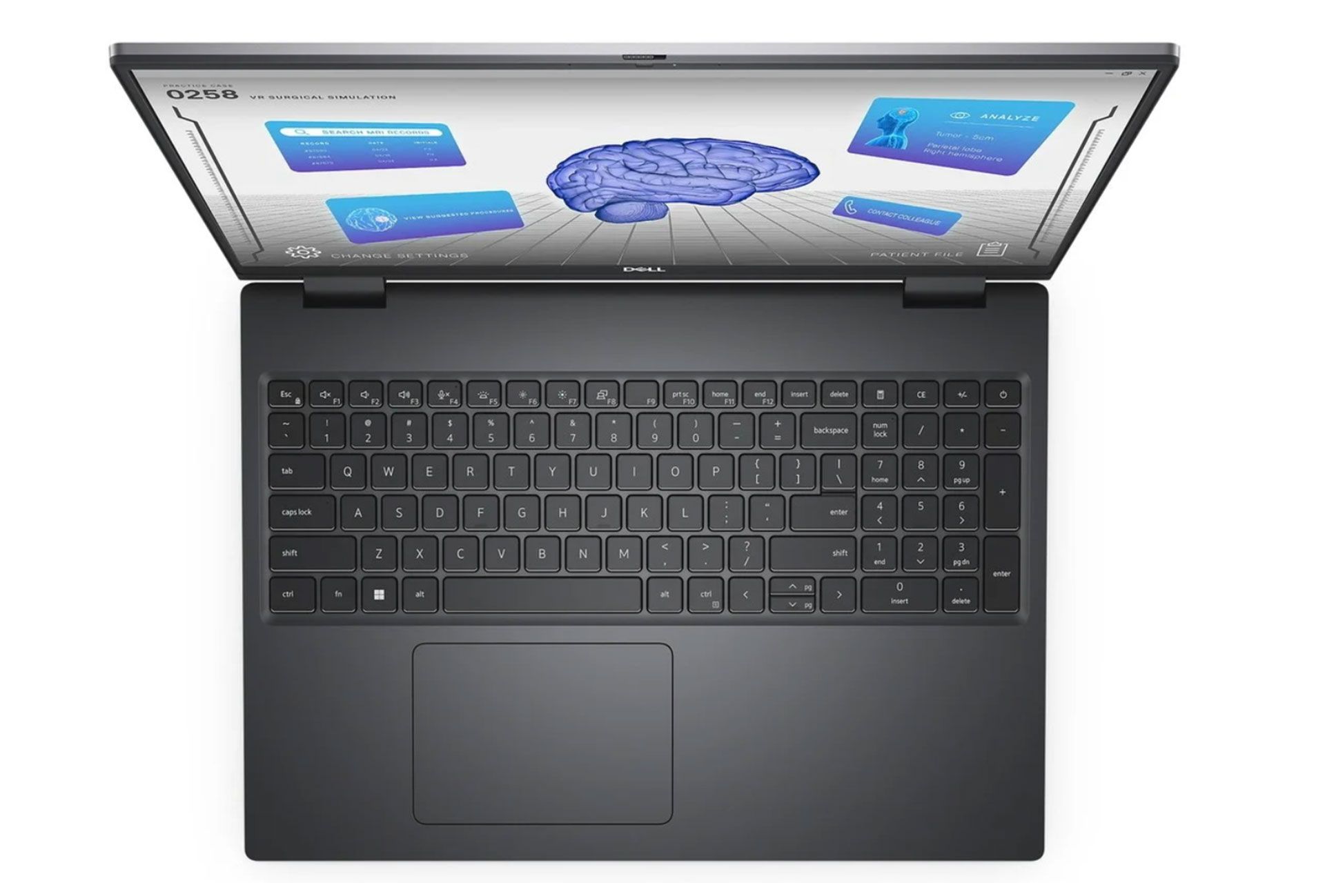 لپ تاپ Precision 7670 از نمای بالا