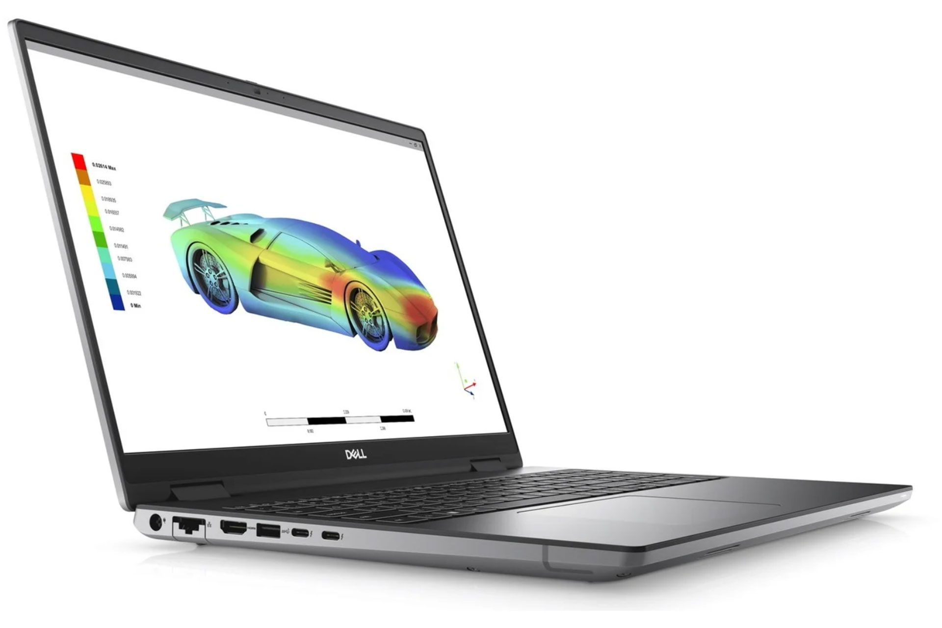 لپ تاپ Precision 7670 از نمای کنار