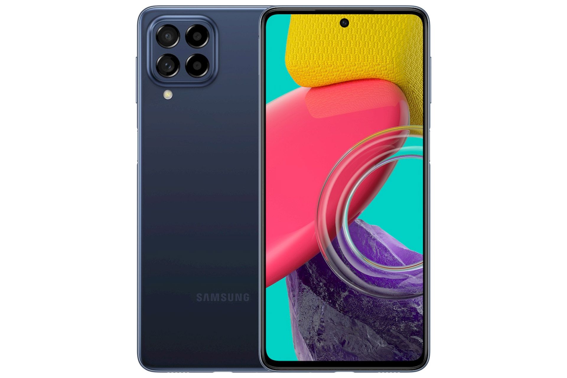 نمایشگر و پنل پشتی گلکسی M53 5G سامسونگ آبی