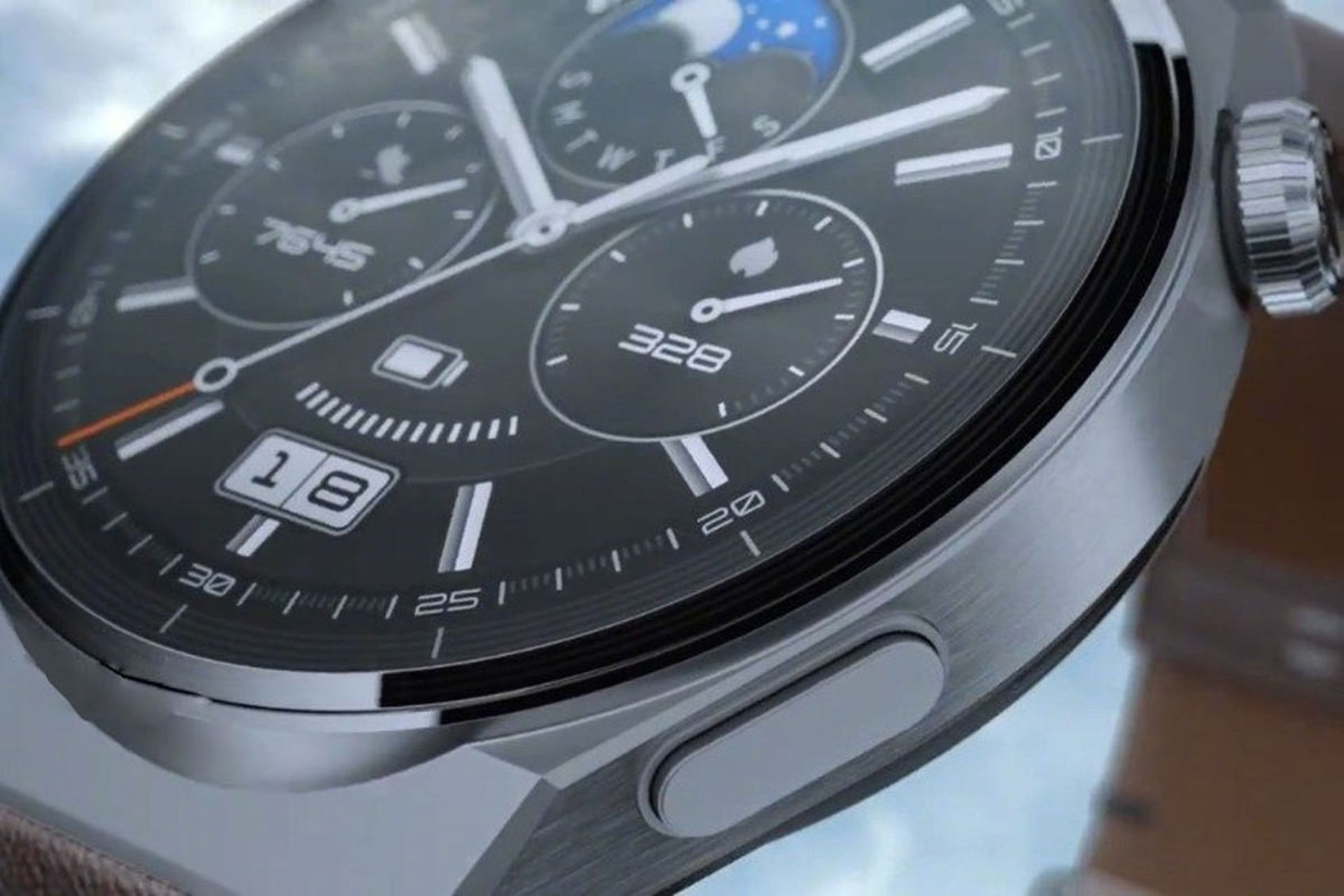 نمای نزدیک دکمه پاور ساعت هواوی Watch GT 3 Pro