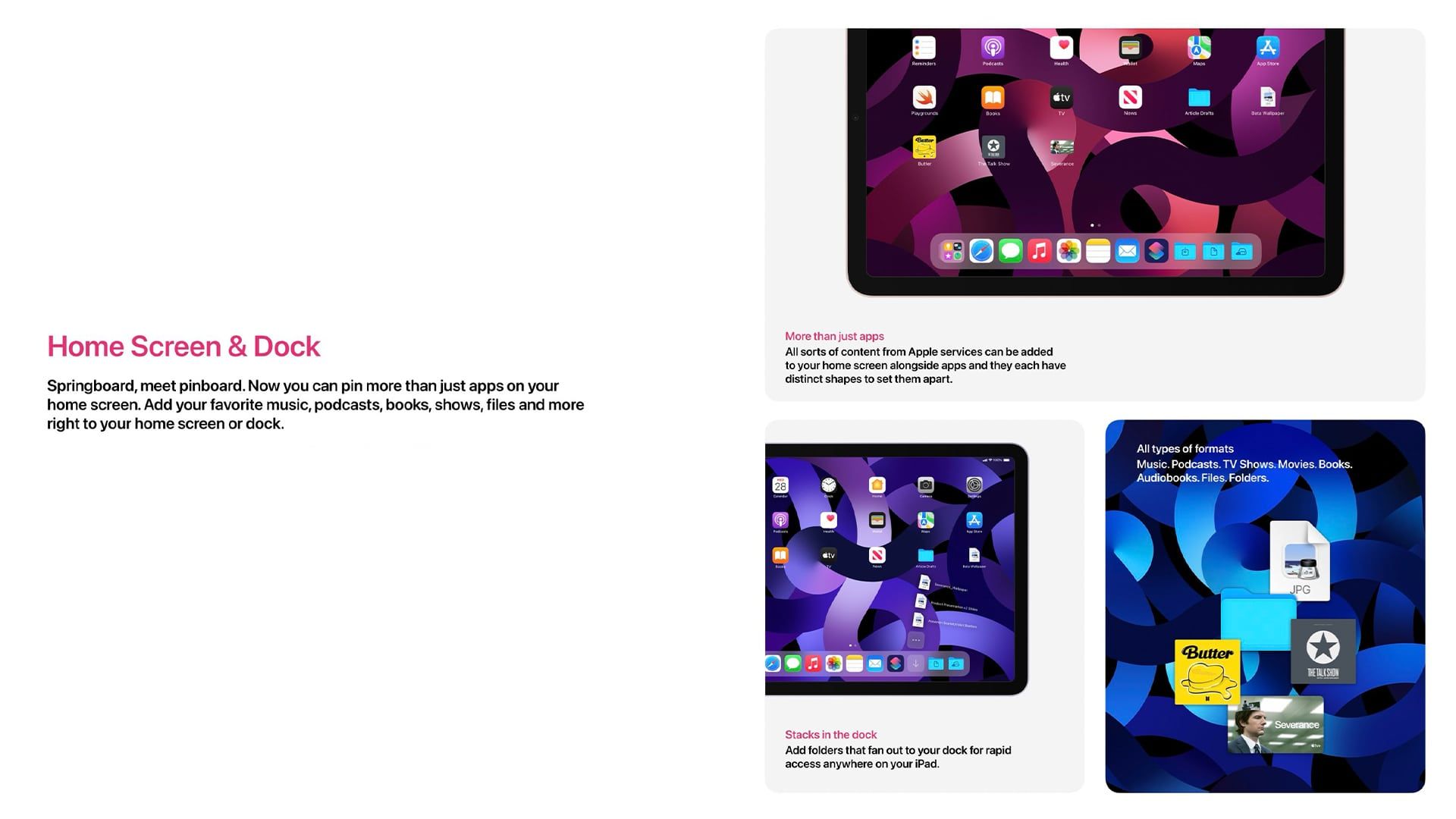 مدل مفهومی و بهبودیافته داک و هوم اسکرین در iPadOS 16