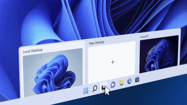 دسترسی به ویندوز ۳۶۵ کلاود از قسمت Virtual Desktops ویندوز ۱۱