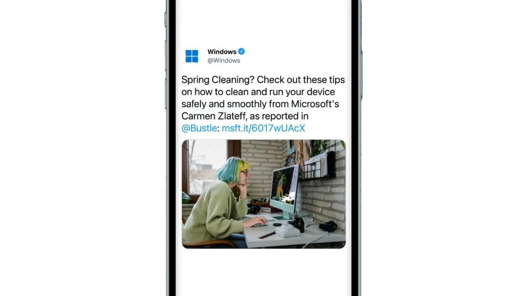 توئیت اشتباه حساب ویندوز با تصویر آی مک M1