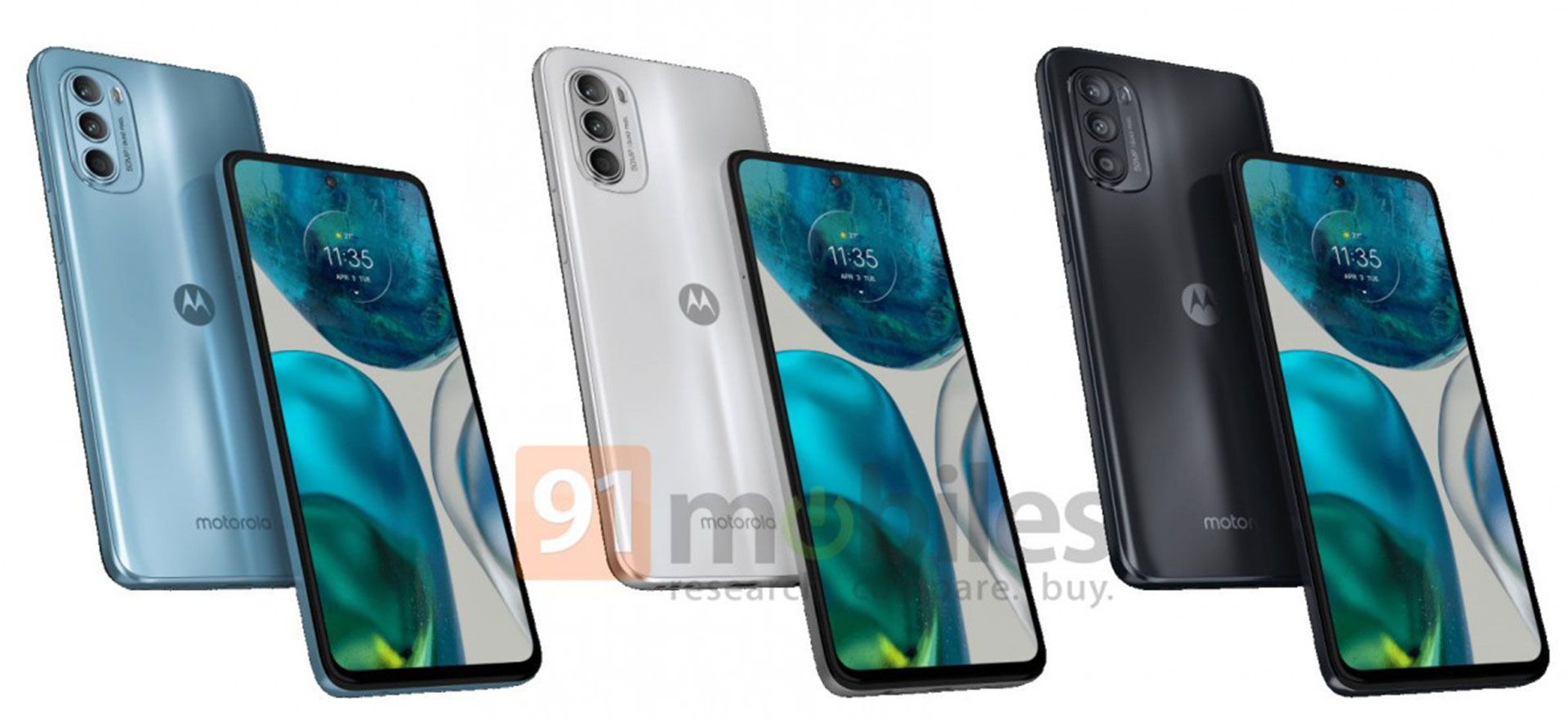 پنل پشت و نمایشگر موتو جی ۵۲ در رنگ های مختلف 