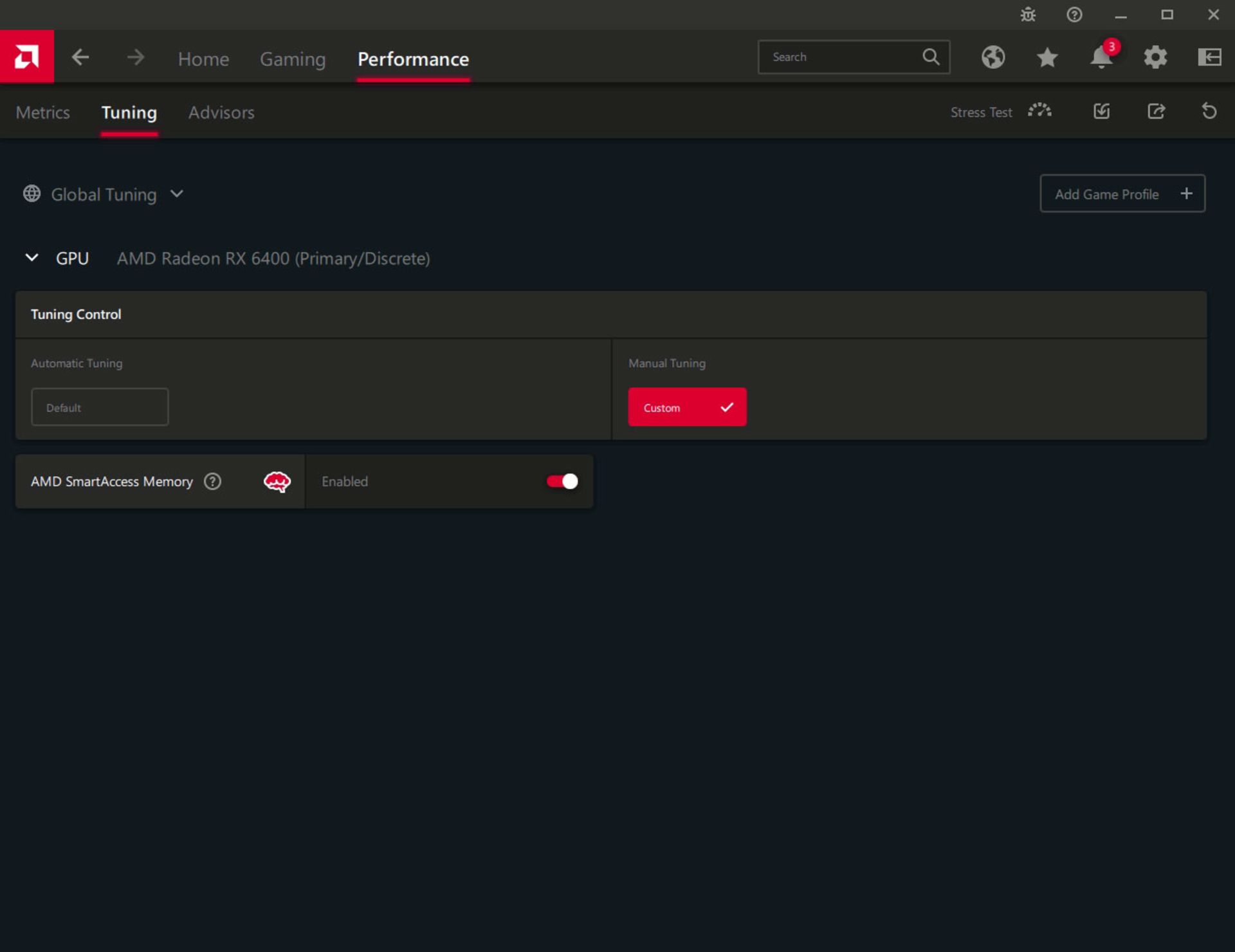 اورکلاک غیرفعال radeon-rx-6400