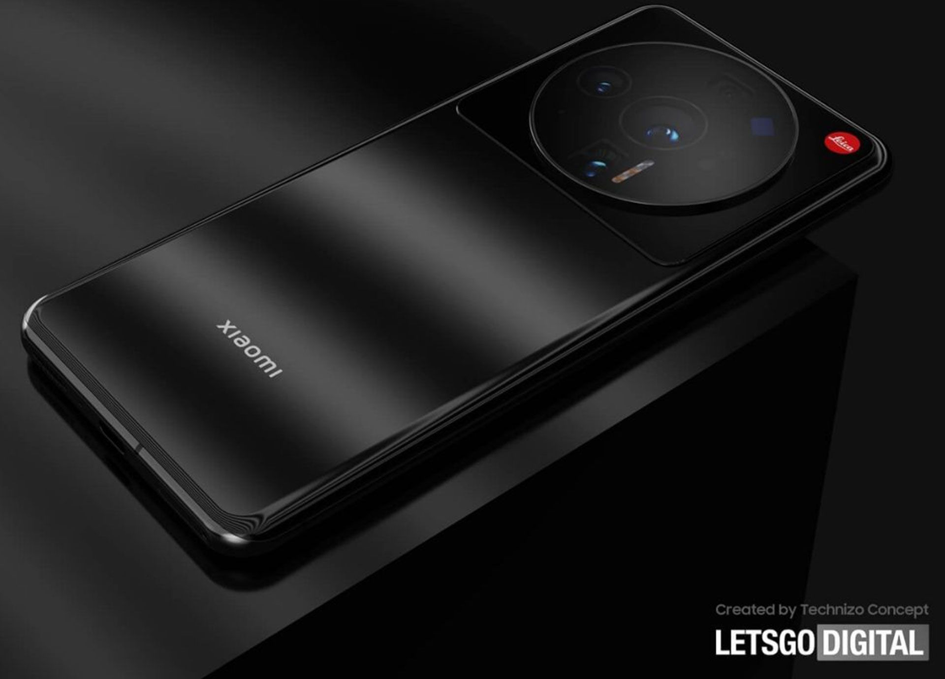 رندر نمایشگر شیائومی ۱۲ اولترا به رنگ مشکی