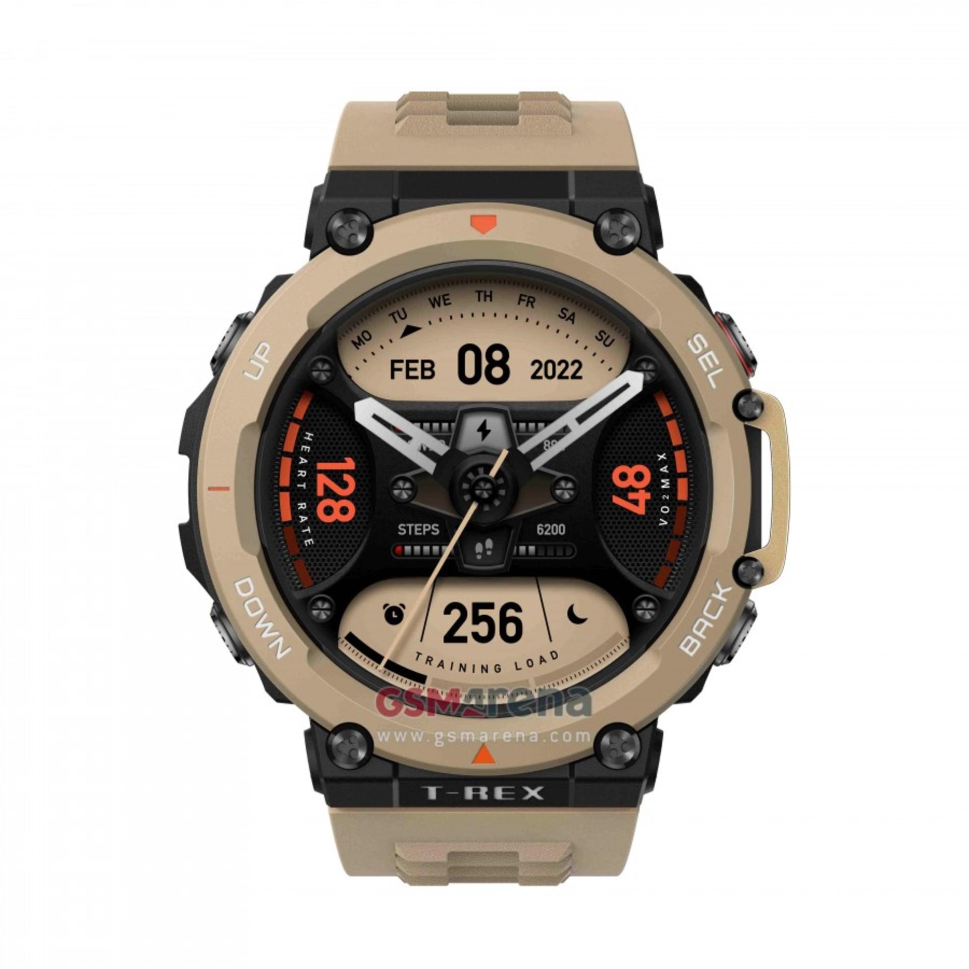 ساعت هوشمند رنگ خاکی صحرا Amazfit-T-Rex-Pro-2