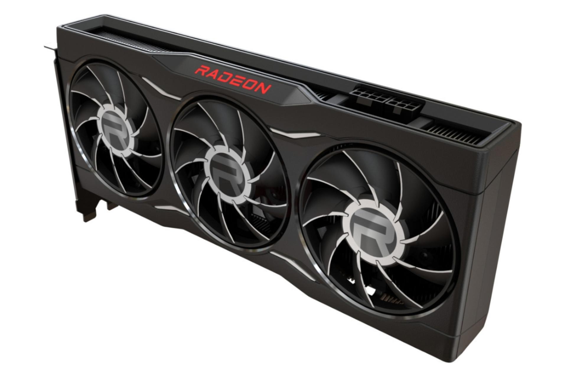 نمای جانبی کارت گرافیک AMD رادئون AMD Radeon RX 6750 XT