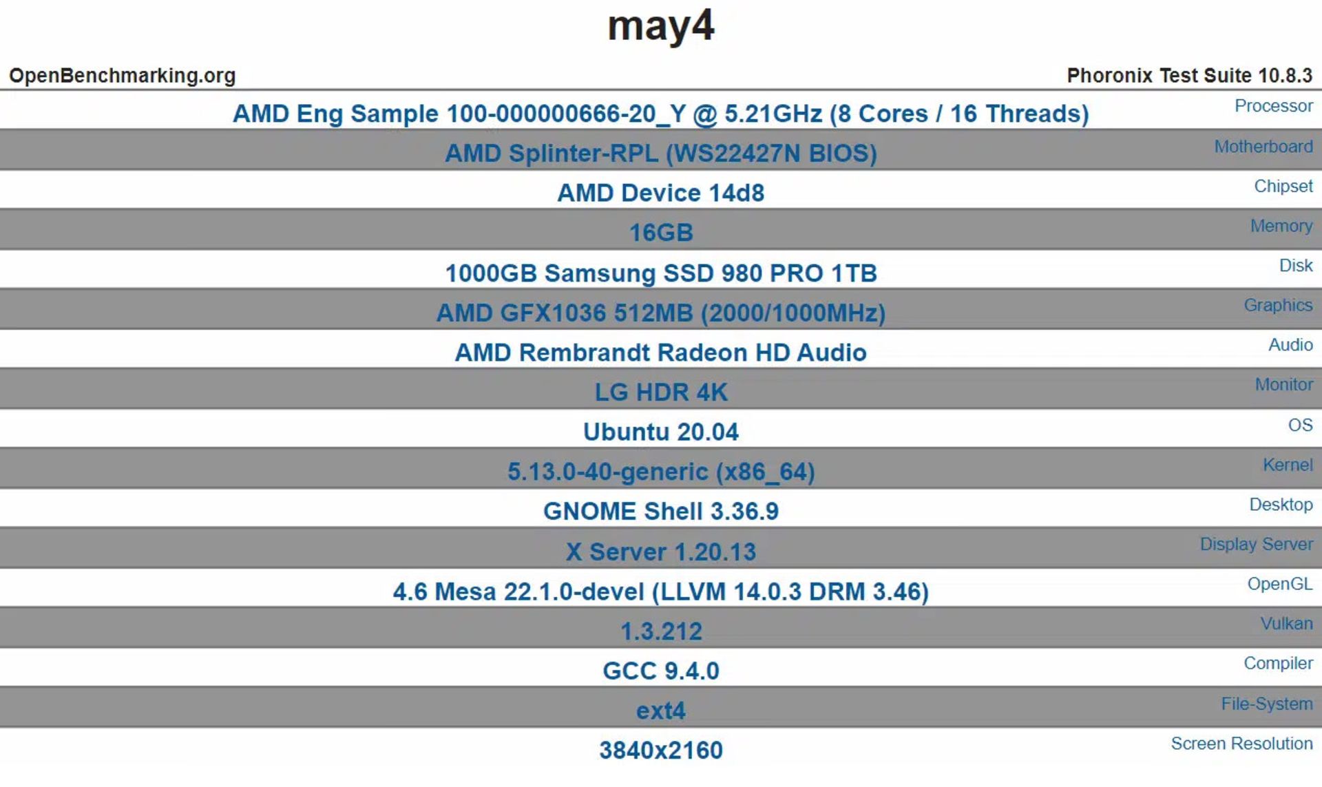 بنچمارک منتسب به AMD Ryzen 7 7800X اسکرین شات اول