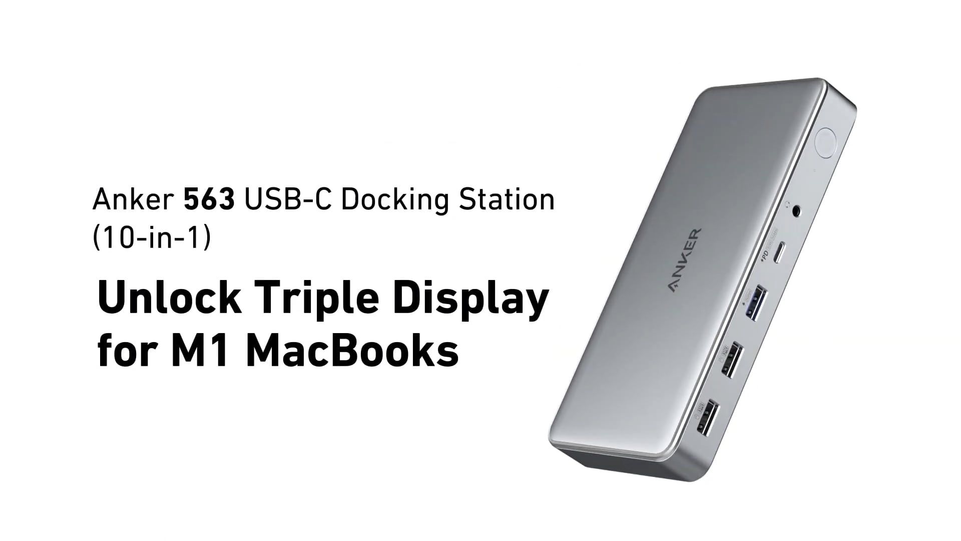 داک Anker 563 با قابلیت اتصال ۳ مانیتور به مک‌بوک‌های M1