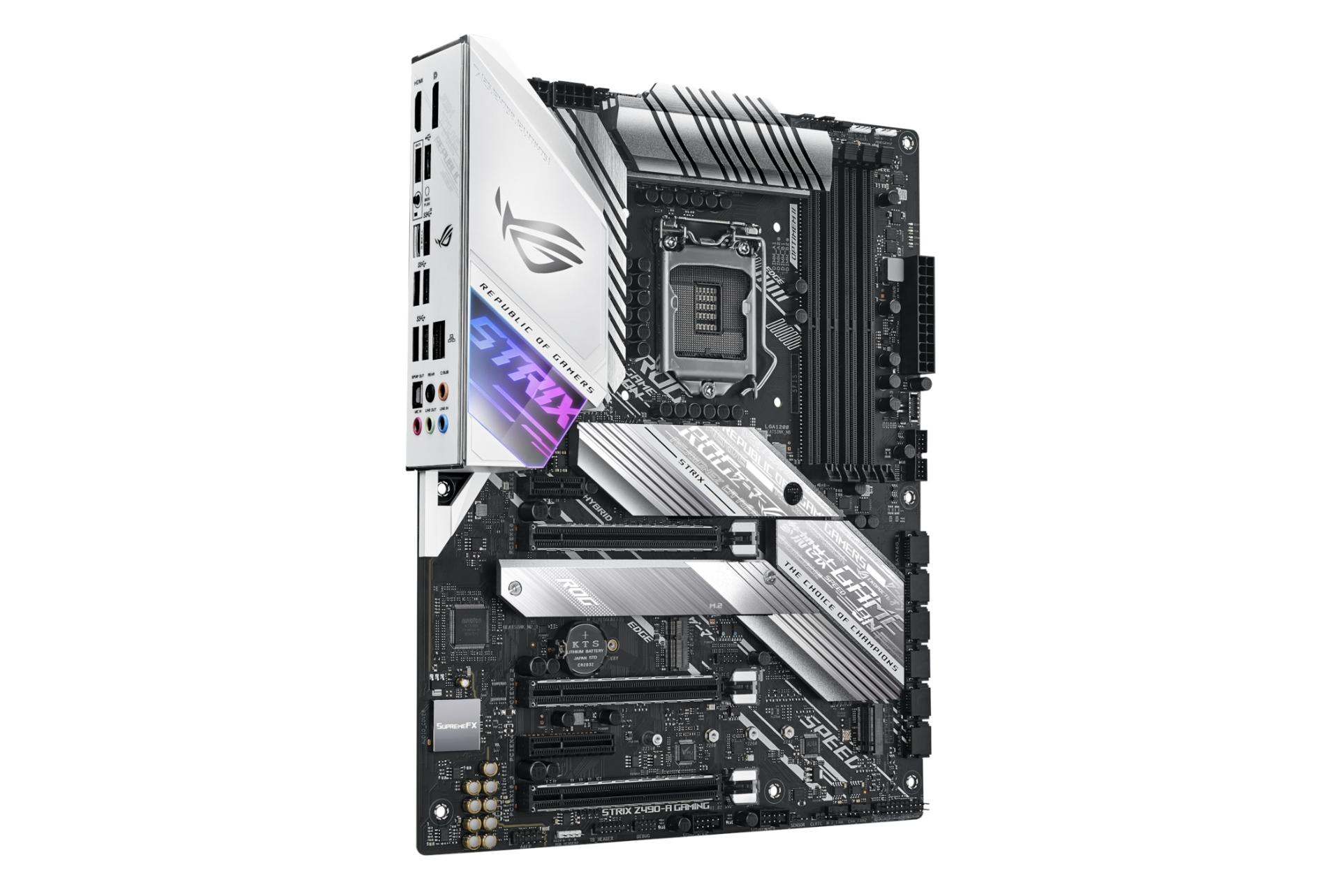 نمای چپ مادربرد ایسوس ASUS ROG STRIX Z490-A GAMING