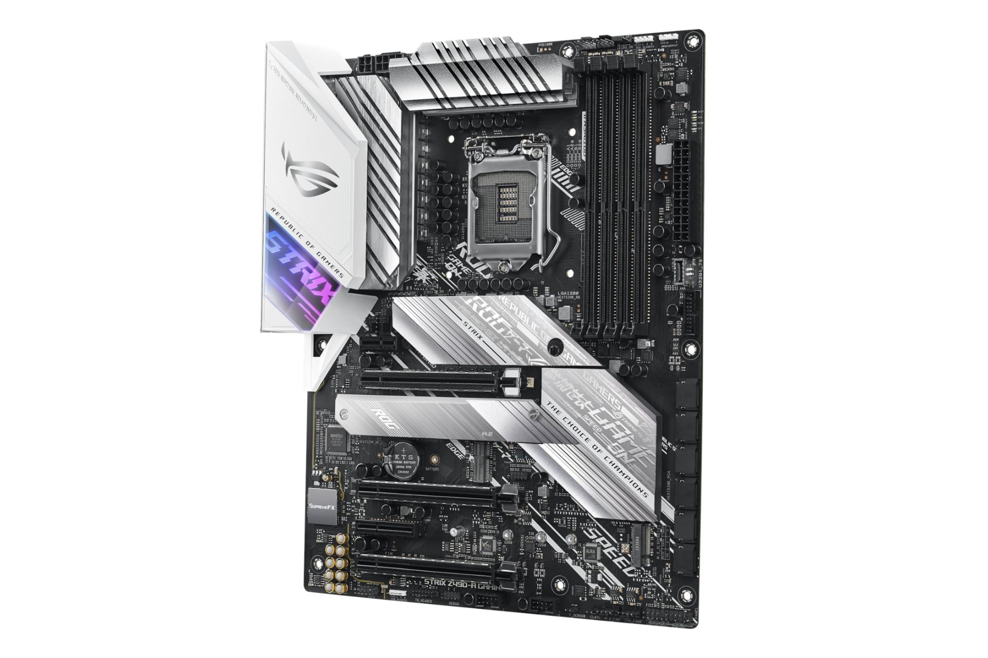 نمای راست مادربرد ایسوس ASUS ROG STRIX Z490-A GAMING