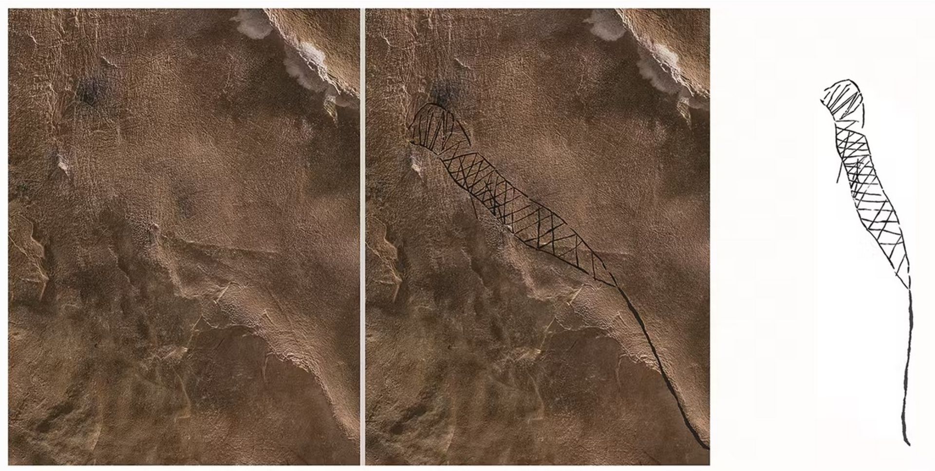 نقش مار در غار سنگی